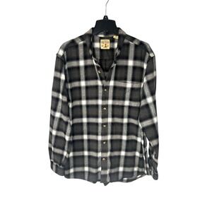 Red Head Flannel Shirt Plaid Button Up Long Sleeve‎ Casual XL